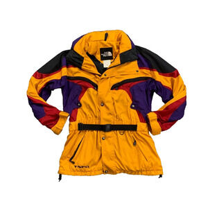Vintage The North Face Ski Jacket Mens XL Belted TNFX‎ Winter Snow Belted Hooded